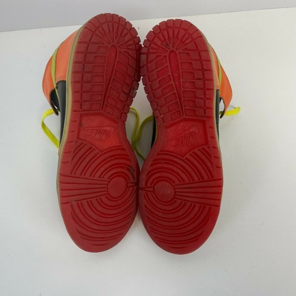 Nike Dunk High Shoes Black Bright Cactus Orange Blaze Red Mens Size 8 - Picture 5 of 8